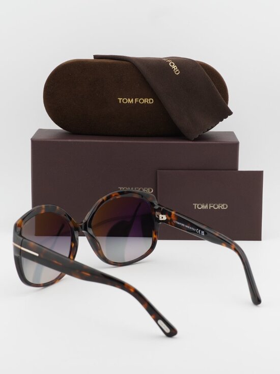 Tom Ford Chiara-02 FT0919 55D Polarized Butterfly Sunglasses - Havana/Smoke main image 5